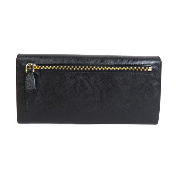 Prada leather long Fold Wallet Black - Picture 1 of 5